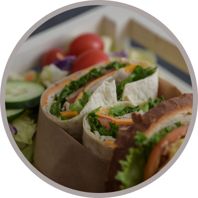 sandwich wrap with a salad
