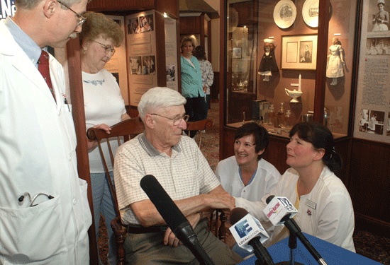 first open-heart patient after surgery