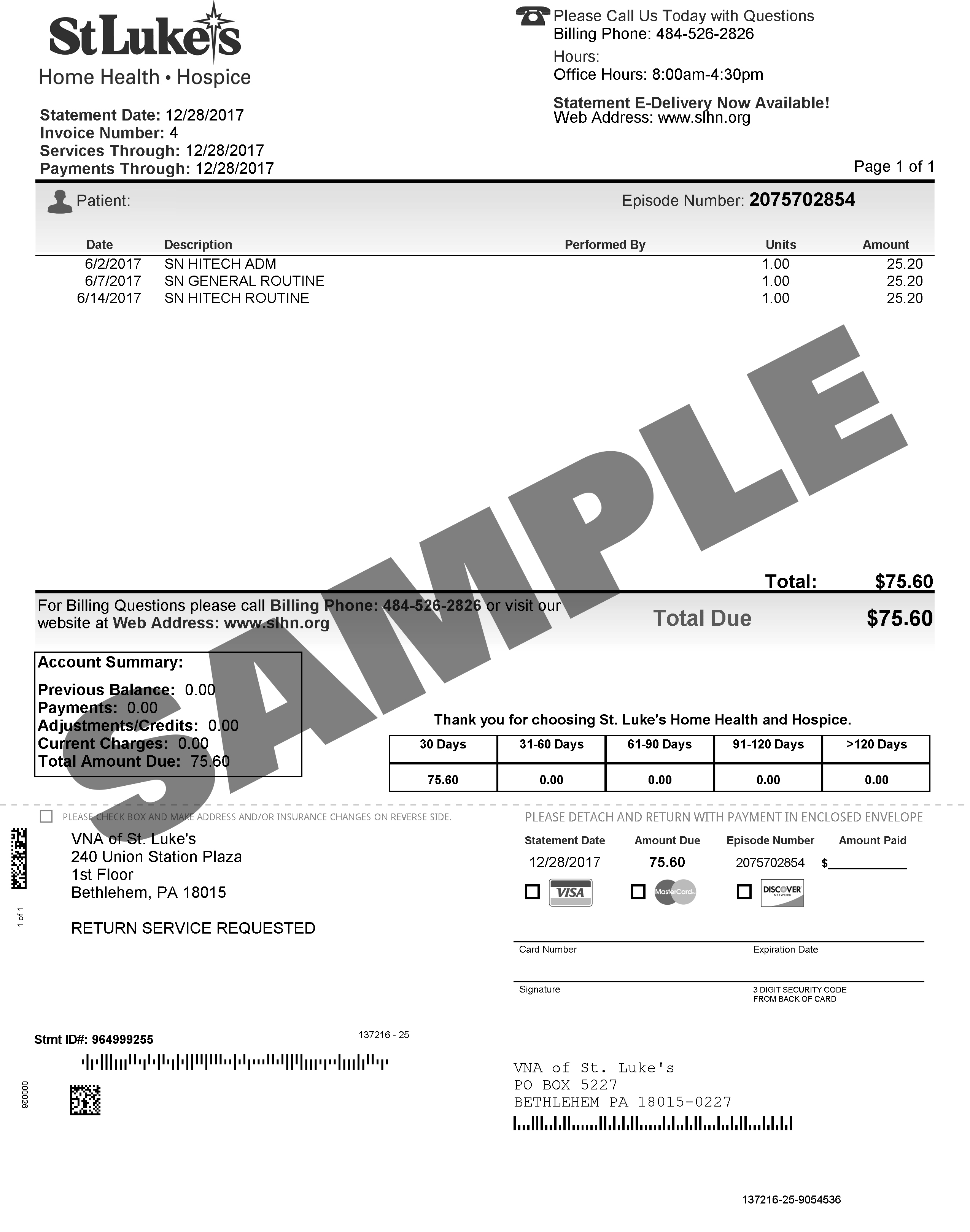 Health & Hospice Bill