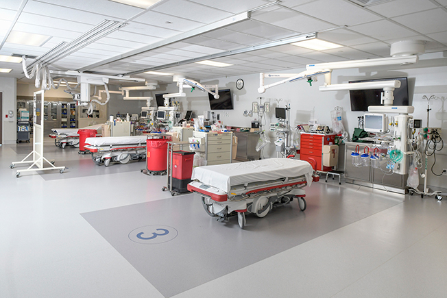 Expanded trauma bays in the ED