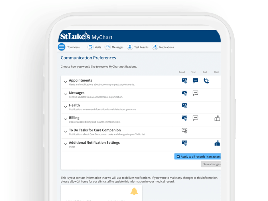 MyChart Educational Series - Mobile Customize Notificatoins