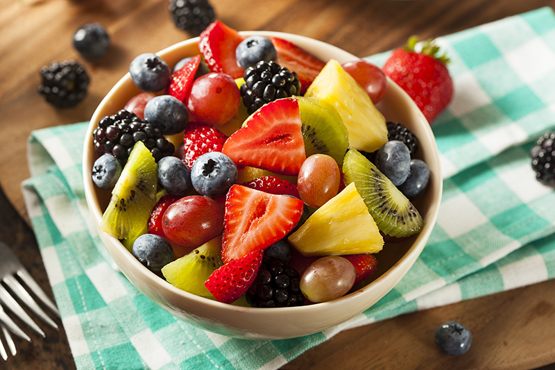 Healthy Organic Fruit Salad 