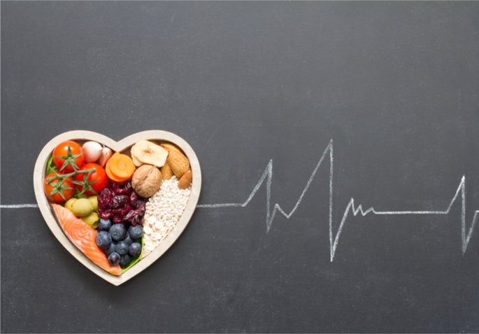 heart healthy food & heart beat line