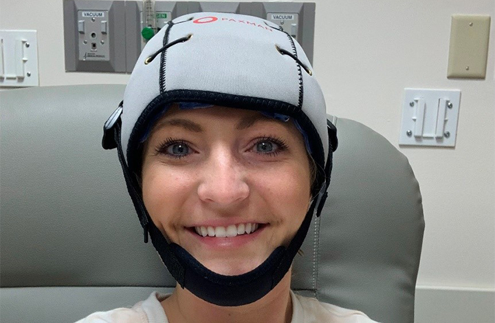 Cooling Cap Helps Young Woman Keep Her Hair During Cancer Treatment