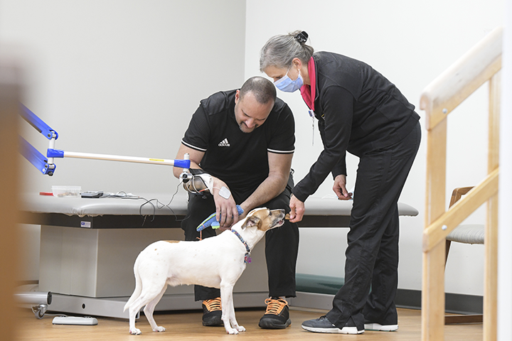 Special Therapist Motivates and Comforts Stroke Patient