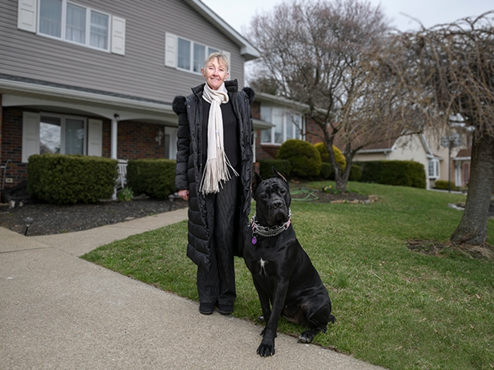 Joan Holtman and her dog Alita