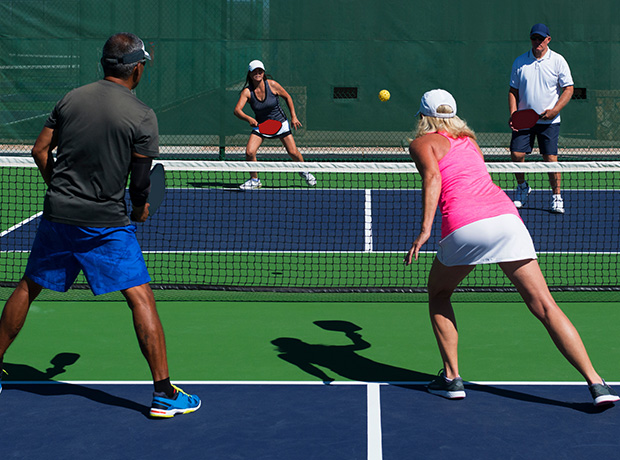 Athletes Playing Pickleball