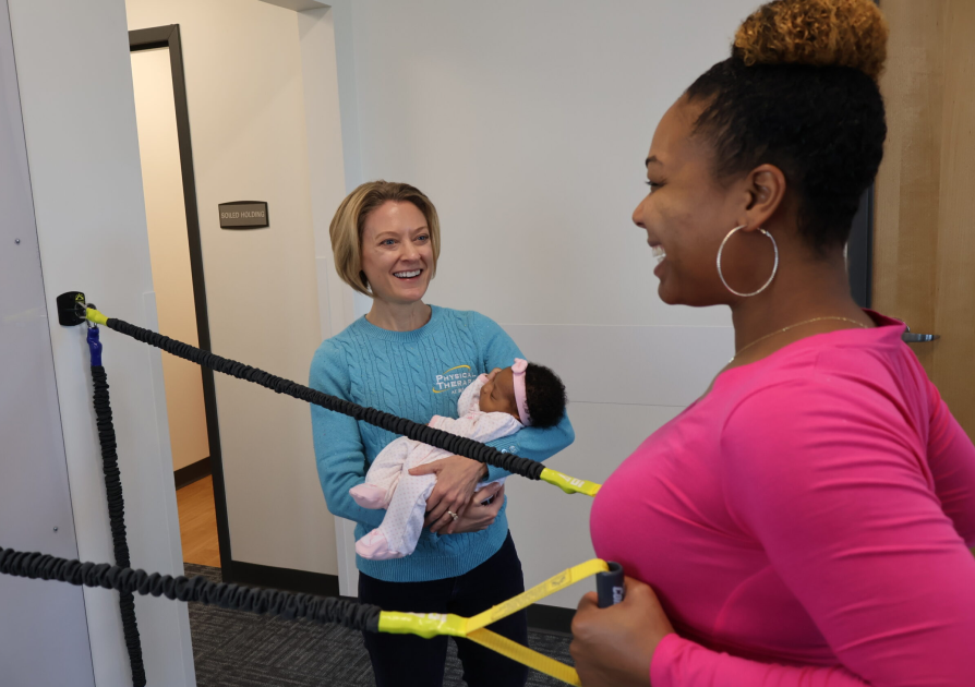 Postpartum mother in PT