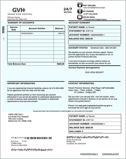 GVH Hospital Bill