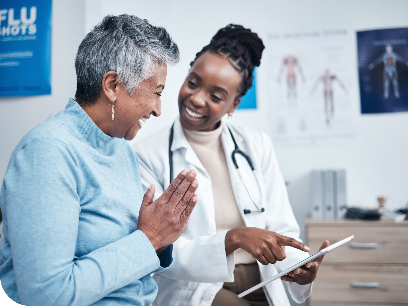 Medical Professional discussing results with a patient