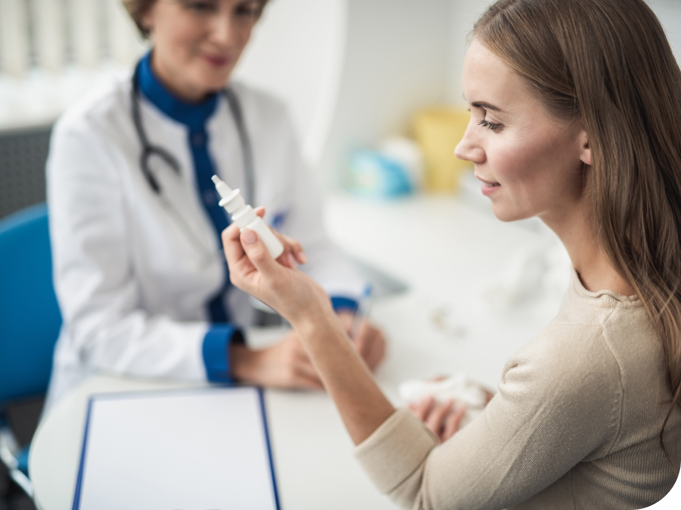 Medical Professional talking with patient