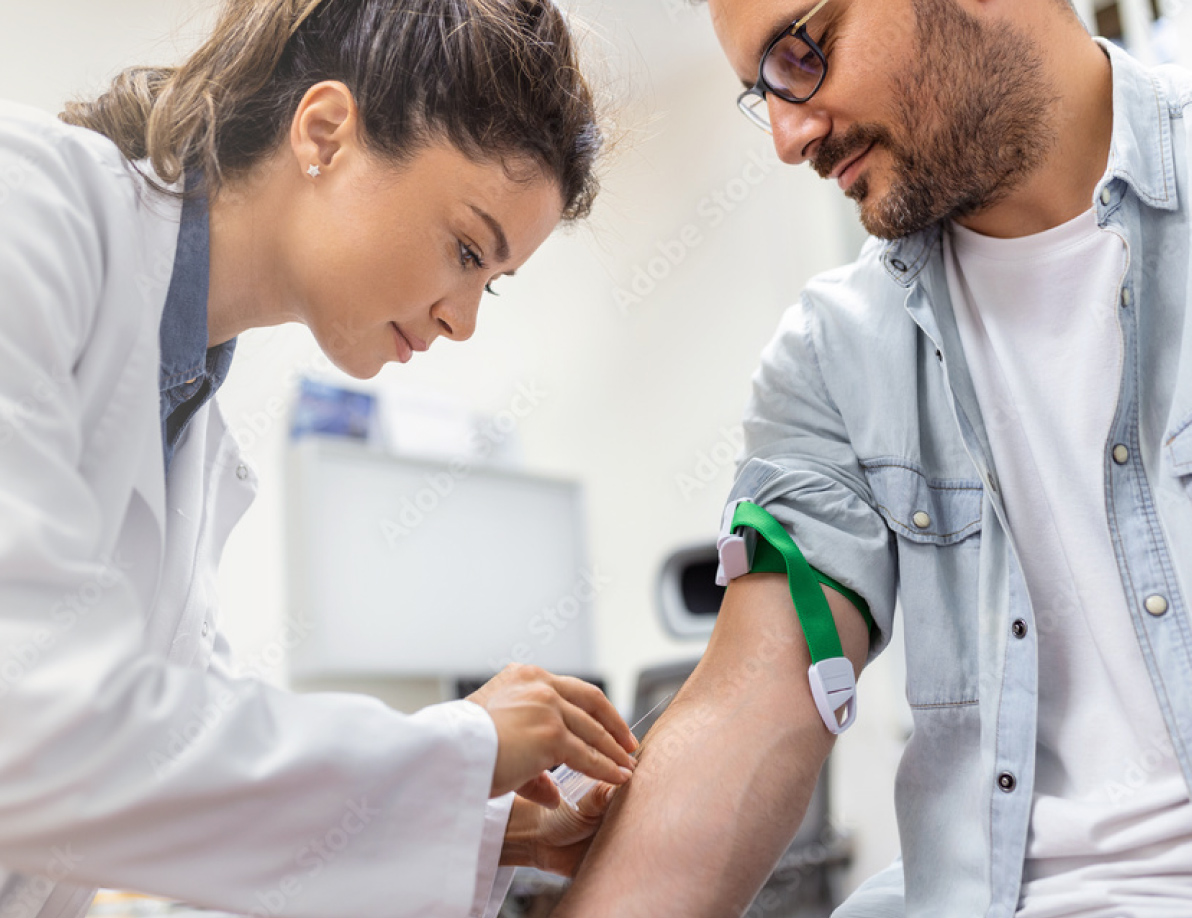 Medical Professional working with a patient