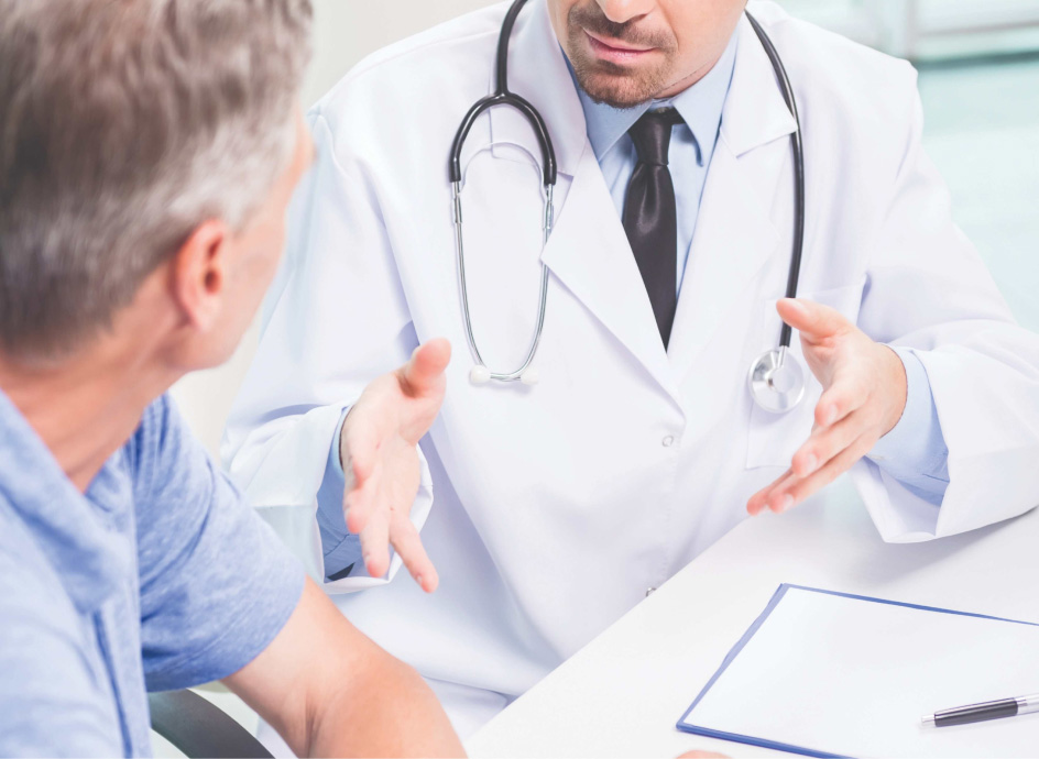 Doctor speaking with a patient