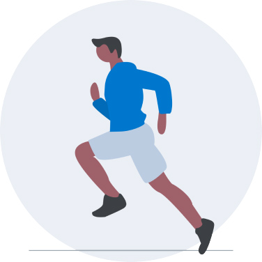 Illustration of a man running