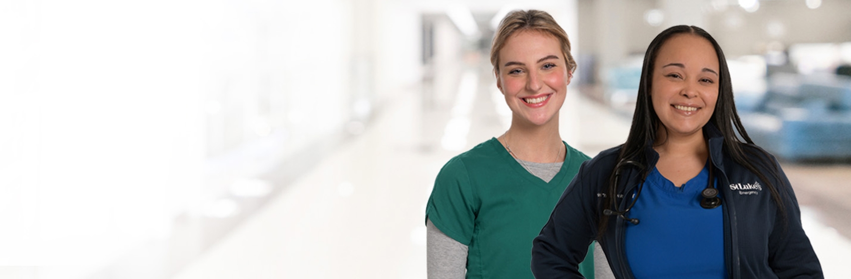 Two medical professionals smiling