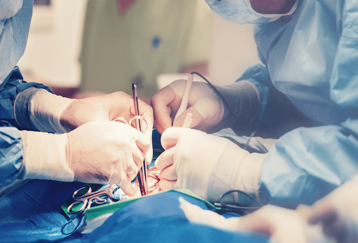 Doctors operating on a patient