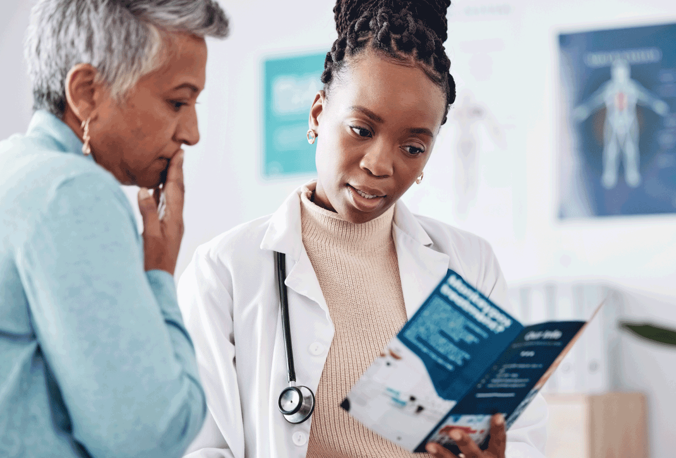 Doctor talking to patient