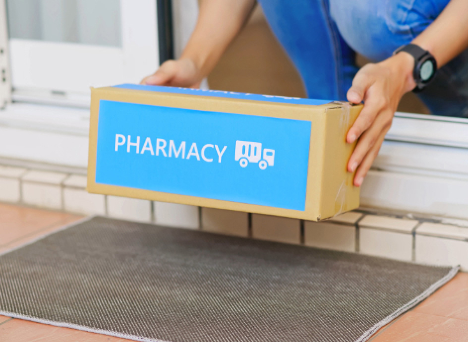 Pharmacy home delivery box
