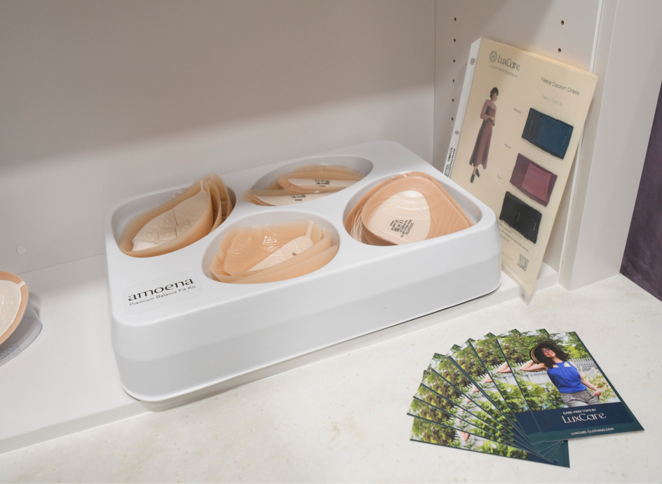Mastectomy Bra Boutique counter with supplies