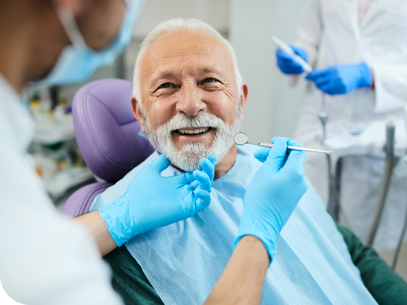 Patient in dental chair