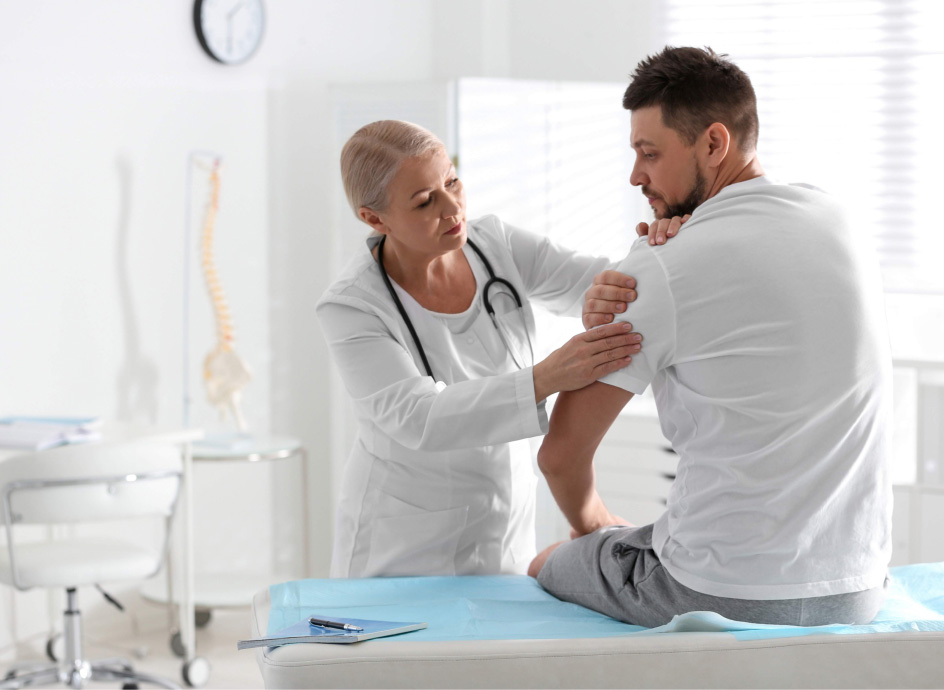 Medical Professional checking on a patient