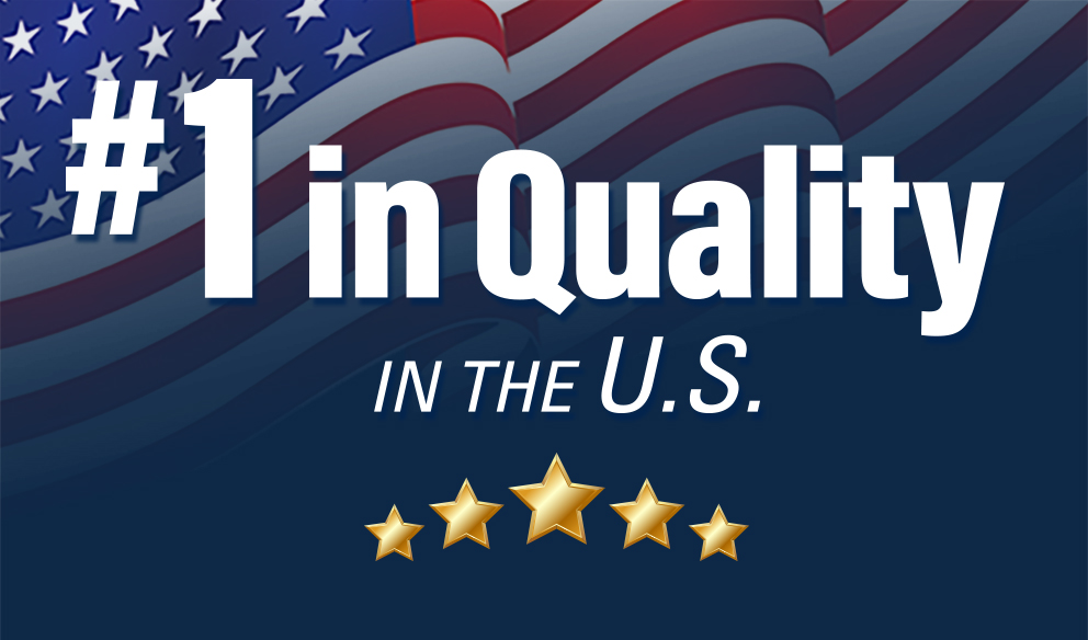 #1 in quality in the U.S. for all