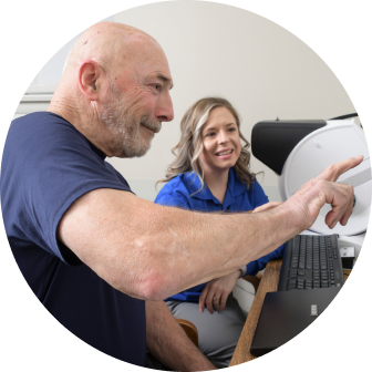 Physical Therapist working with a patient