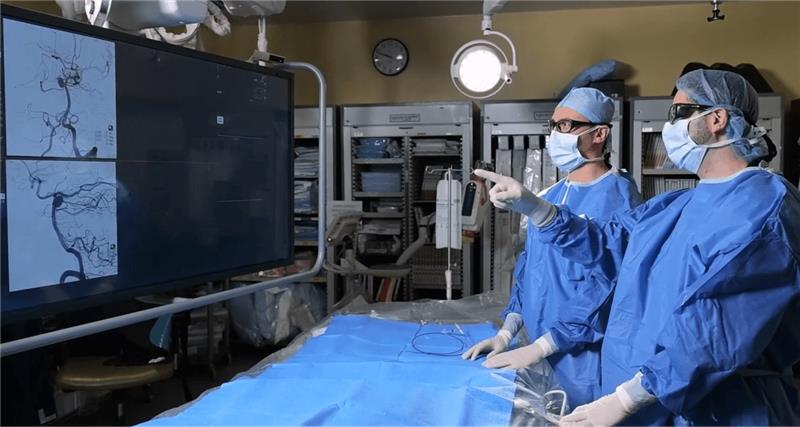 Medical professionals in an operating room
