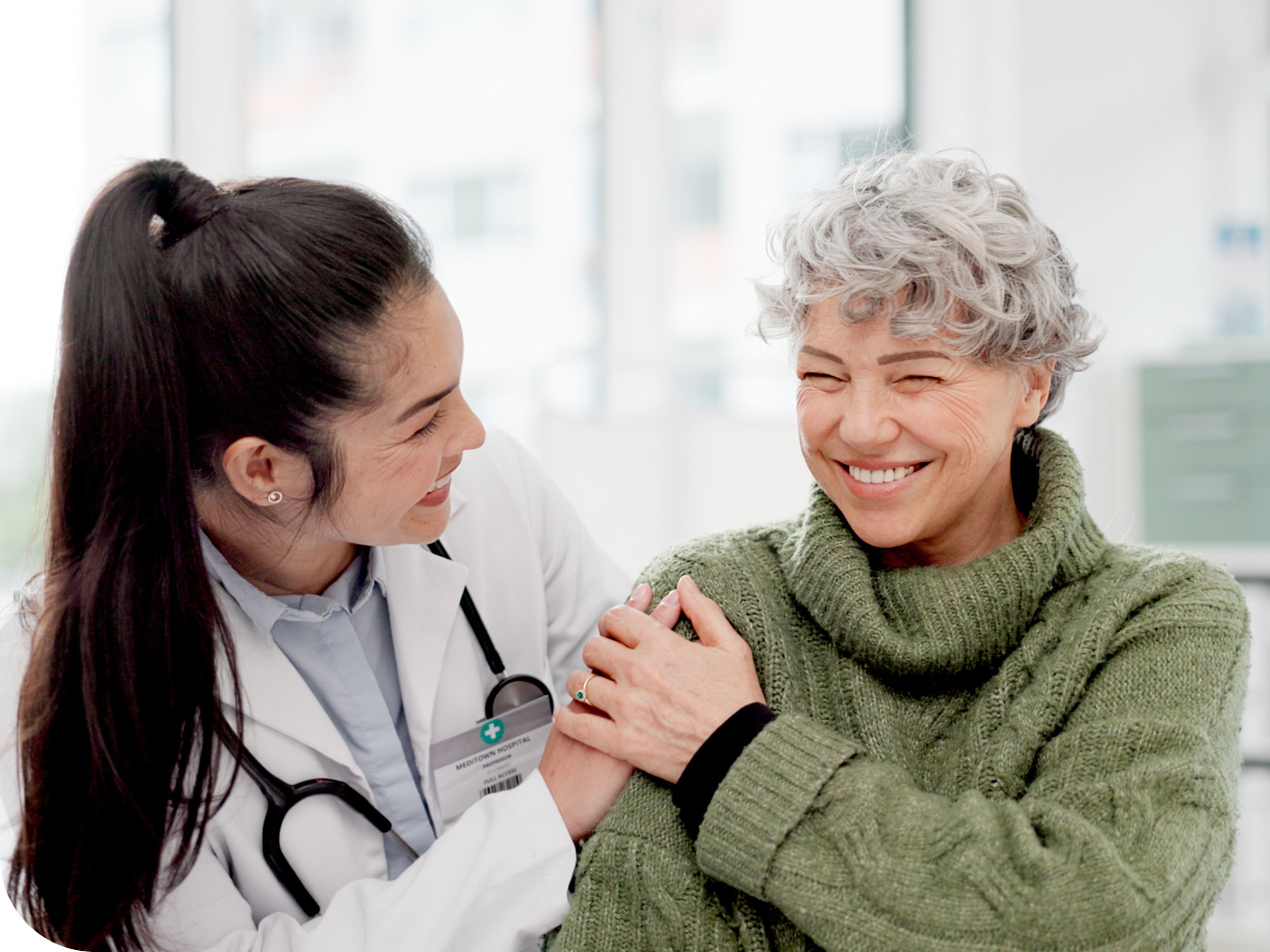 Medical Professional greeting a patient