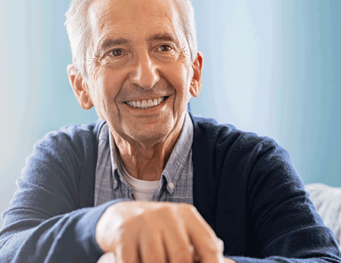 Older man smiling