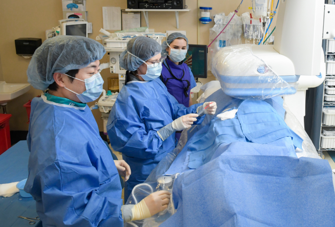 Doctors in operating room