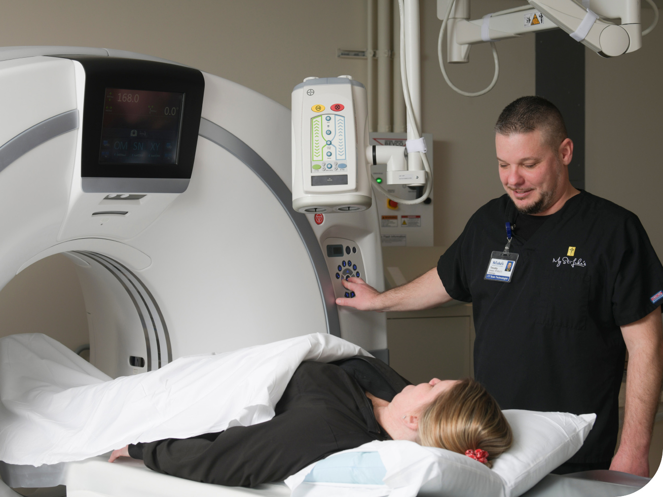 Medical Professional giving a CT Scan to a patient