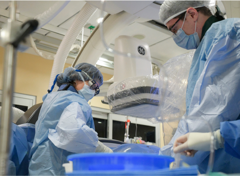 Two Medical Professionals in an operating room
