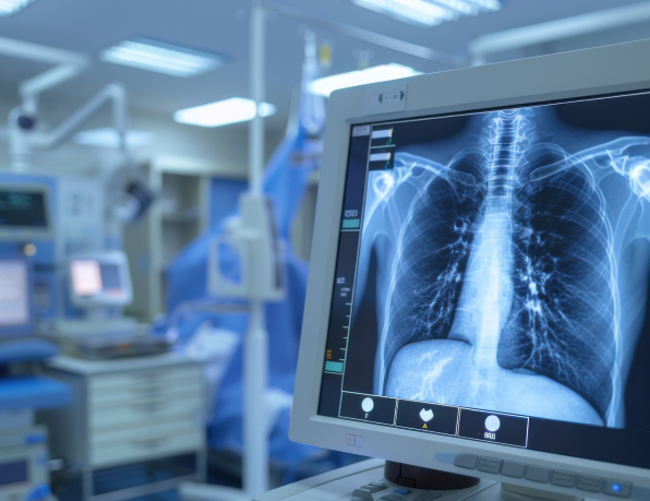 X-Ray image on a digital screen