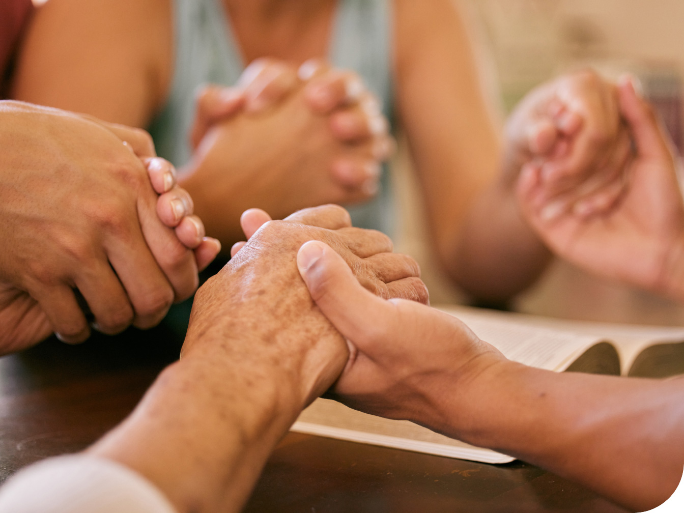 Group of individuals holding hands