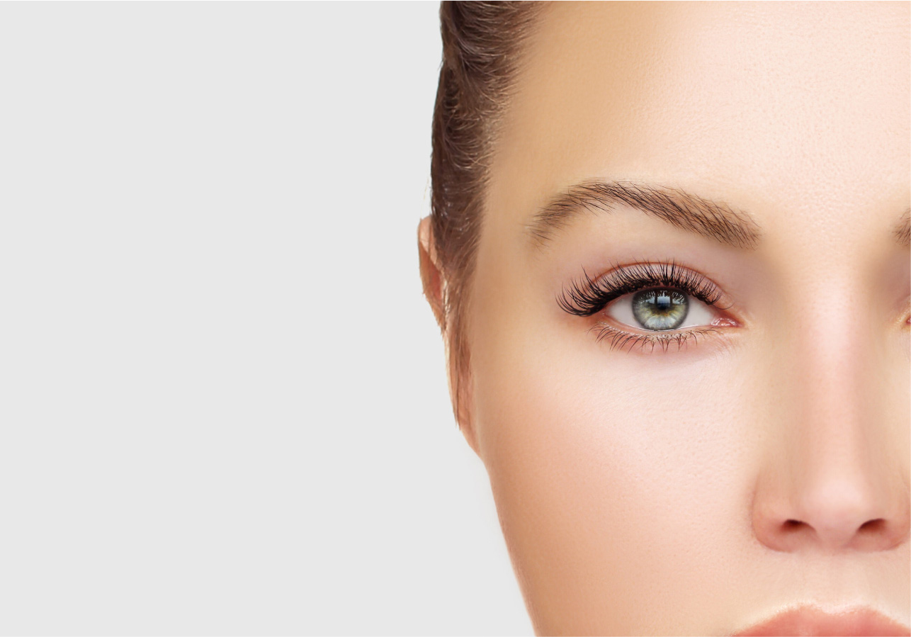 Close up of half a female's face