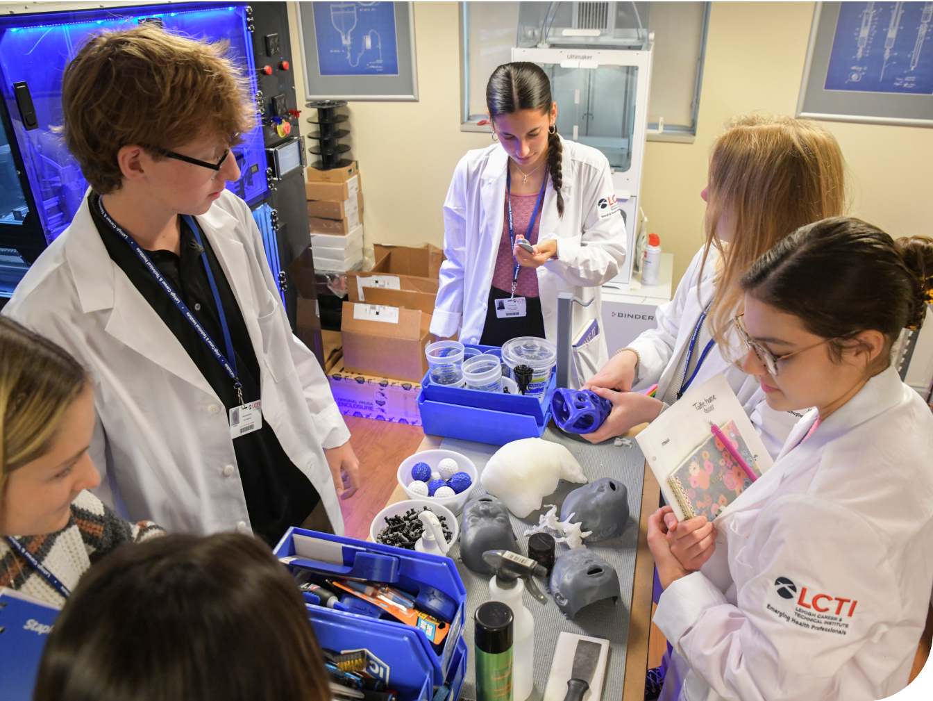Group of students in a medical classroom