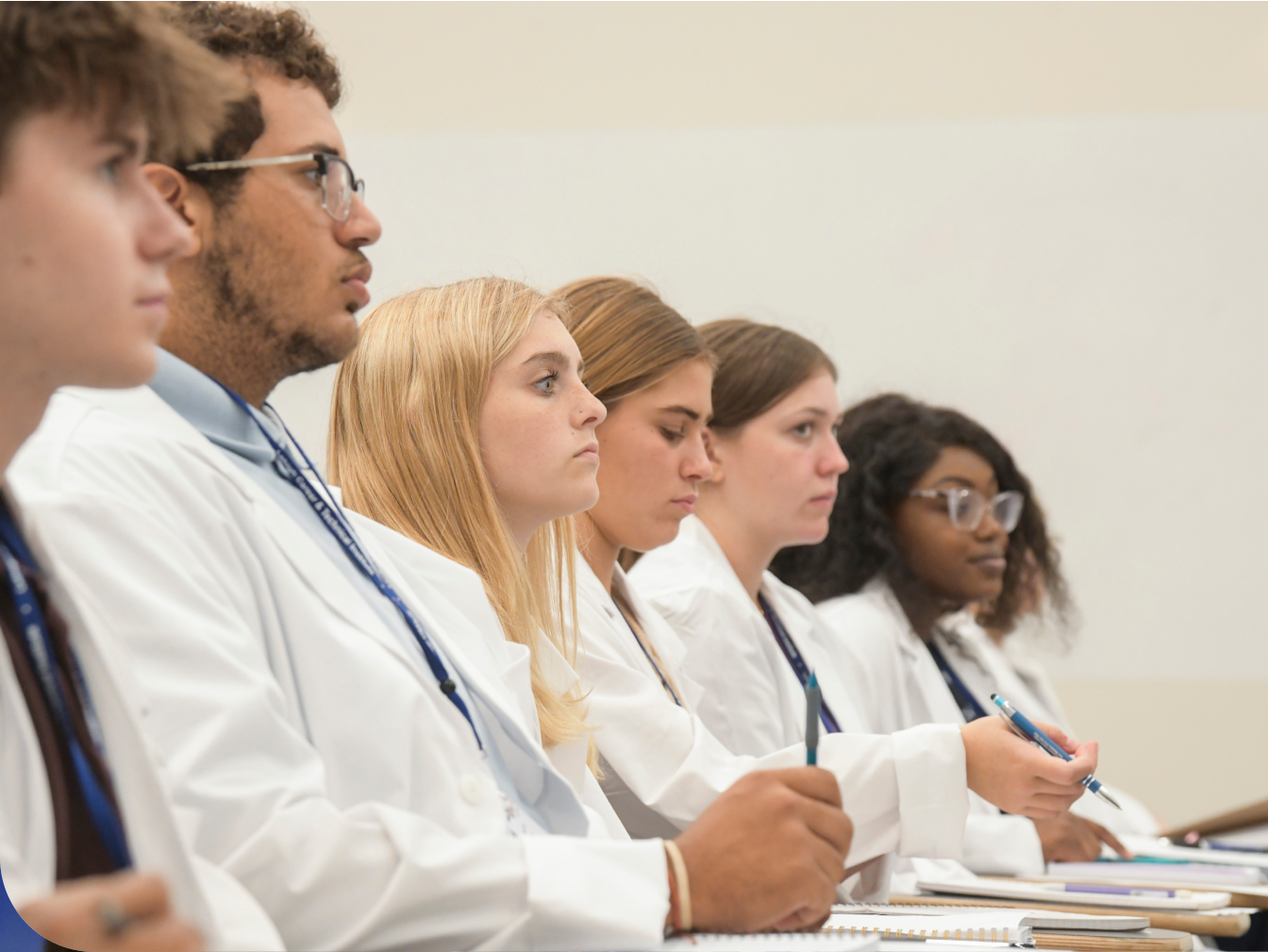 Medical students in a classroom