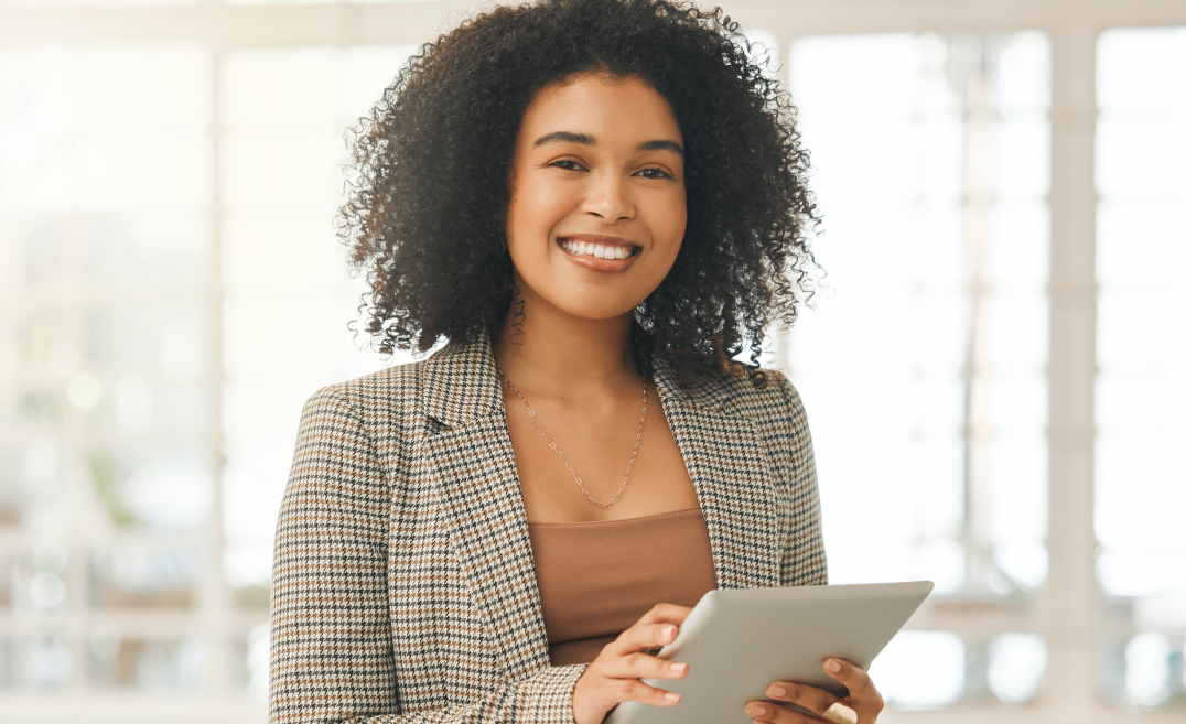 Young female on tablet