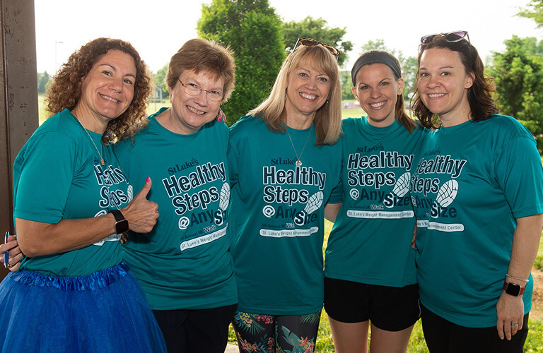 Group of women participating in 5k challenge