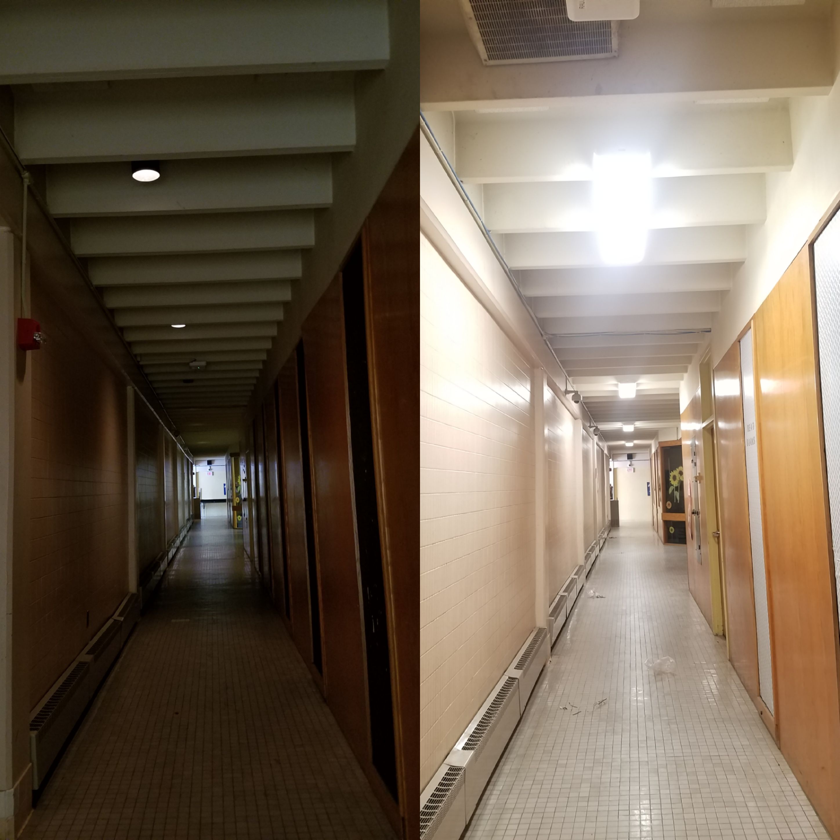 Raub Middle School lighting